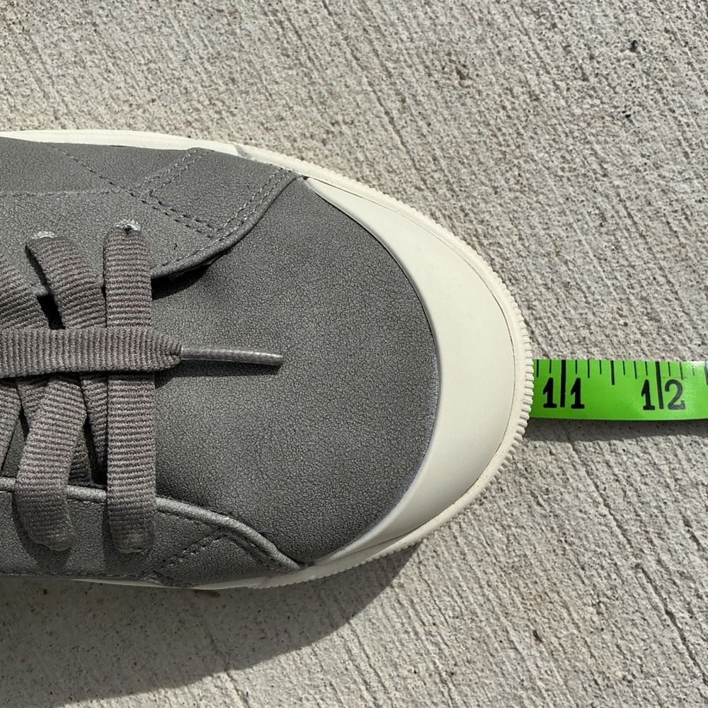 Dr Scholls Time Off Platform Sneakers Womens 8W Grey Faux Suede NWOB - Picture 5 of 9